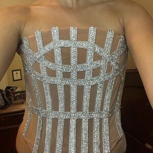 AKIRA 5 Star B Rhinestone Mesh Corset